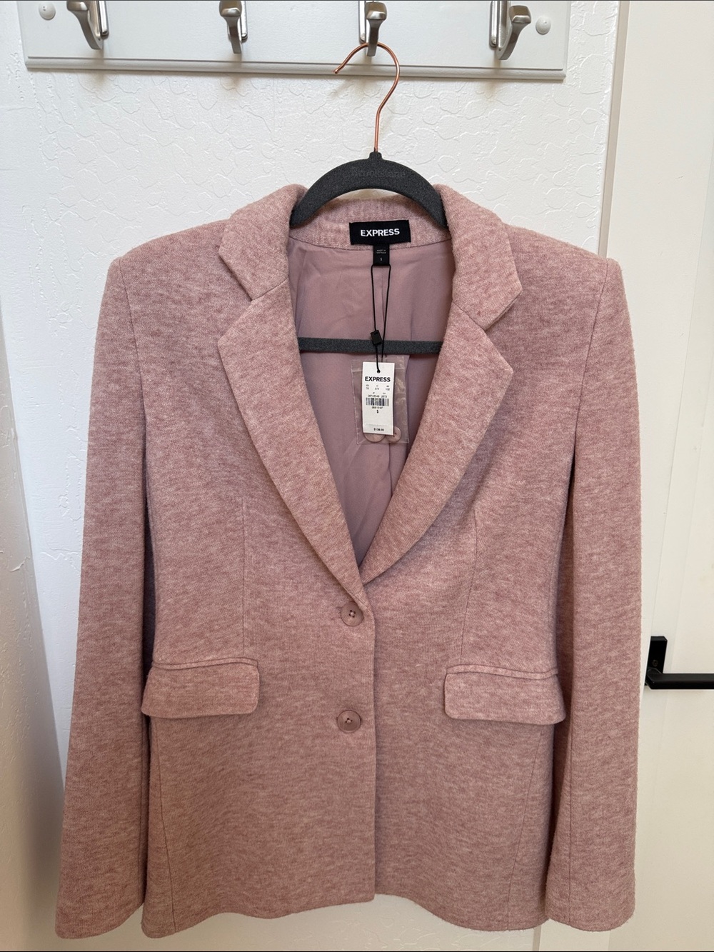 Express Women's Dusty Rose Knit Blazer Jacket